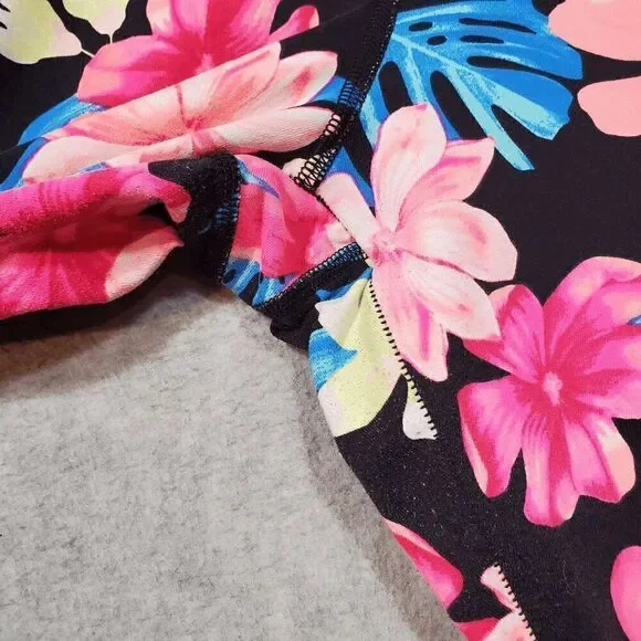 PINK Victoria's Secret Leggings Womens L Pink Floral Ultimate Stretch High Waist - Picture 7 of 10